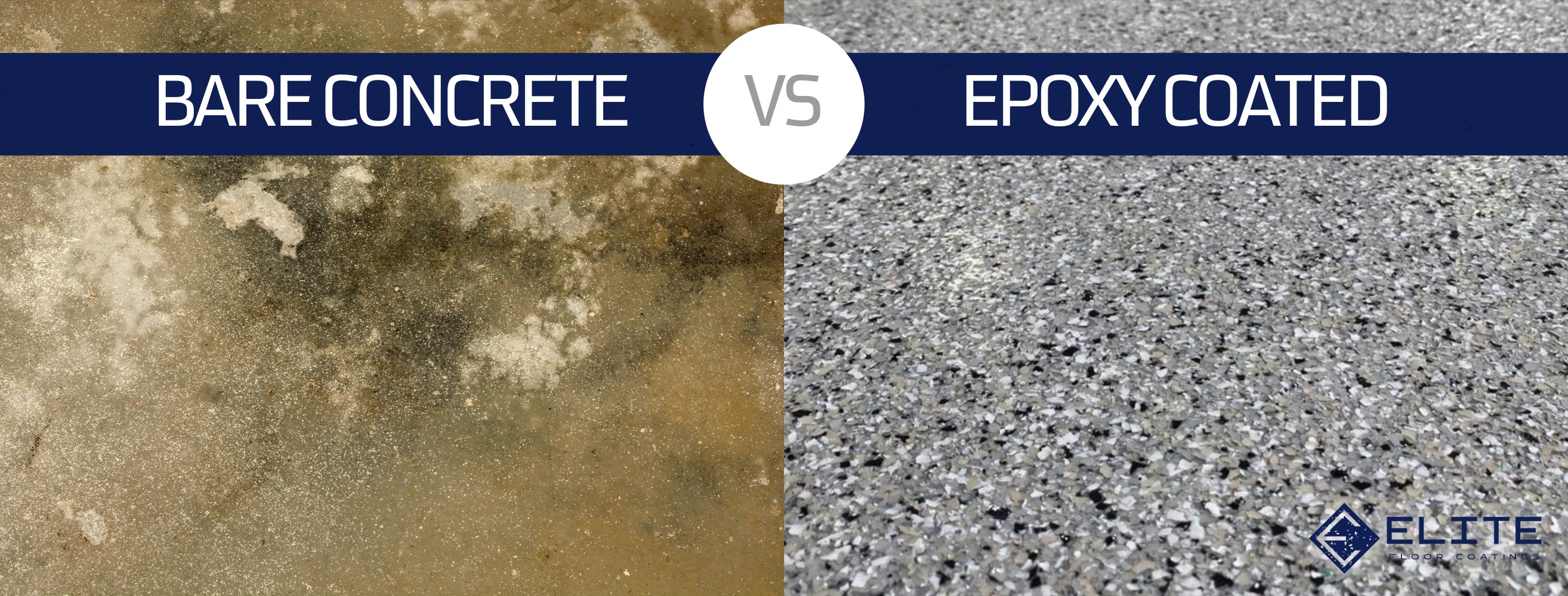 bare concrete vs epoxy coated graphic