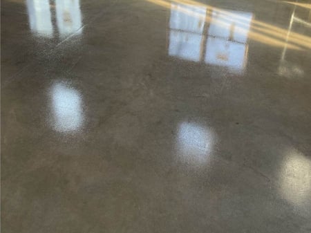 A barndominium floor in Chambersburg, PA. This concrete floor was coated with a grind and seal.
