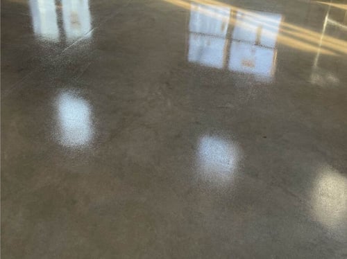 A barndominium floor in Chambersburg, PA. This concrete floor was coated with a grind and seal.