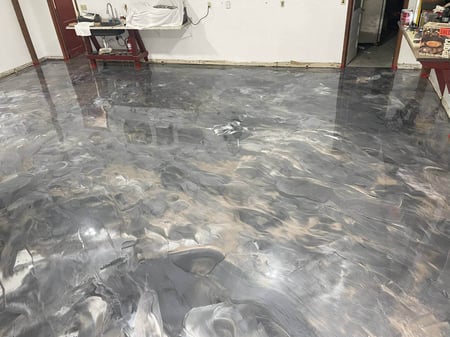 A metallic epoxy floor installed in Greencastle, Pennsylvania.