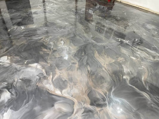 Metallic epoxy floor installed in Greencastle, Pennsylvania.