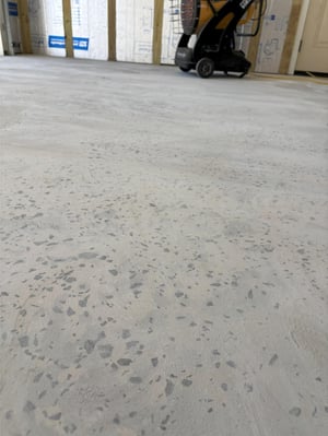 Concrete after being repaired from pitting.