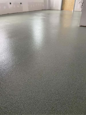 A green quartz epoxy floor in Gettysburg, PA.