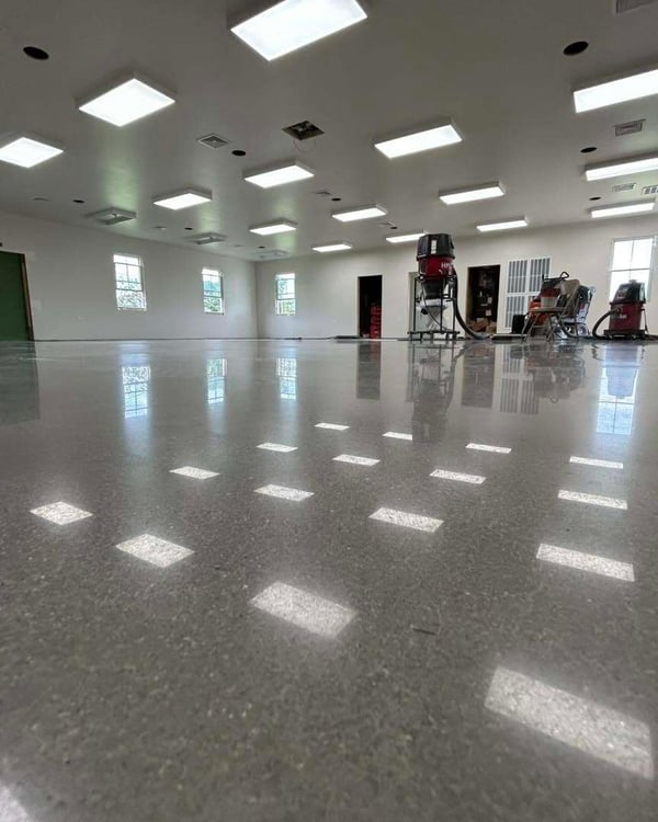 mt zion church concrete floor polish