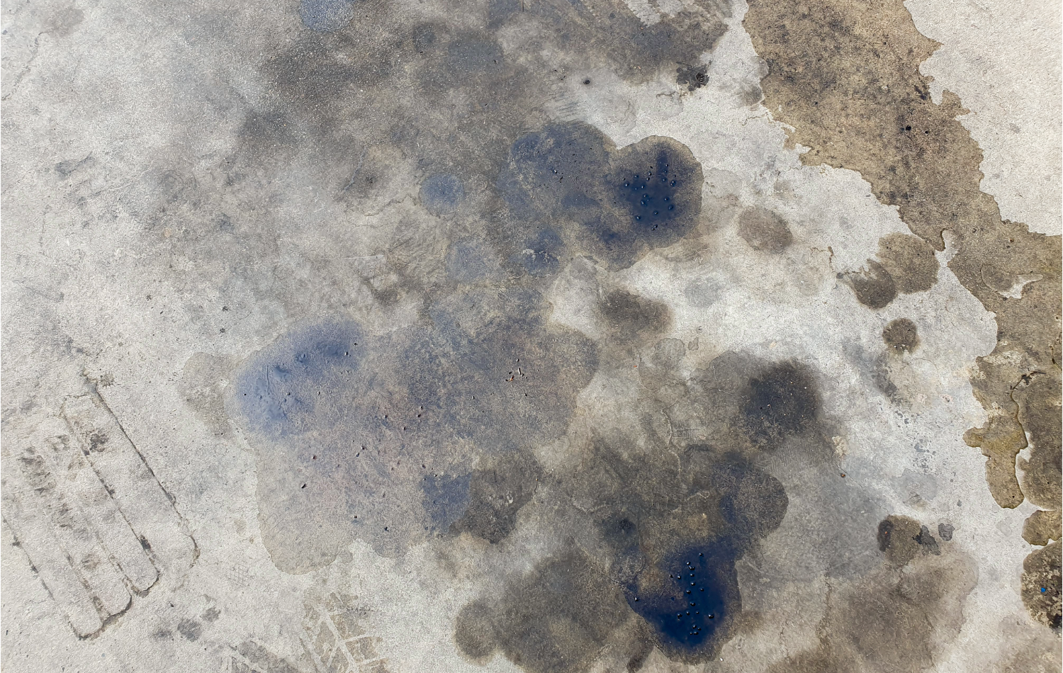 stained garage floor