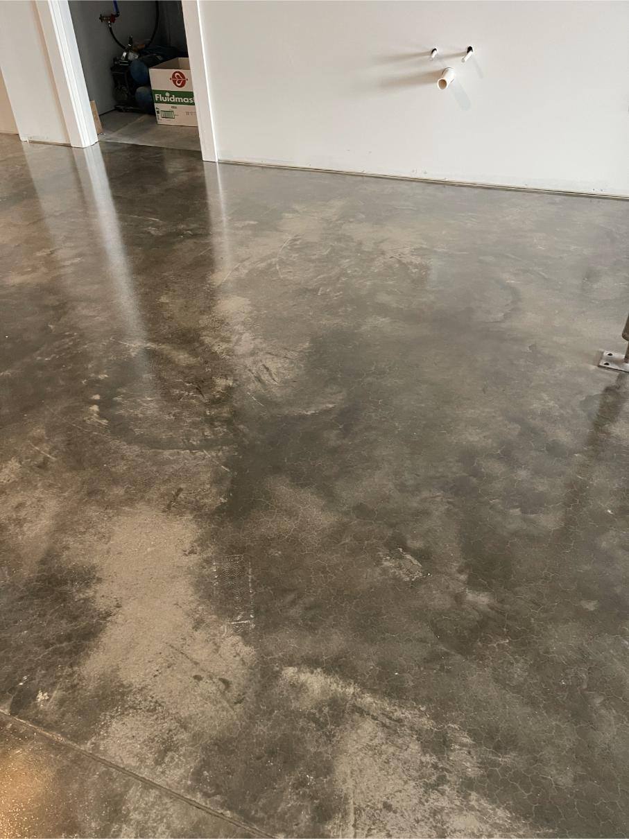 A basement in Marion, Pennsylvania, with grind and seal concrete.