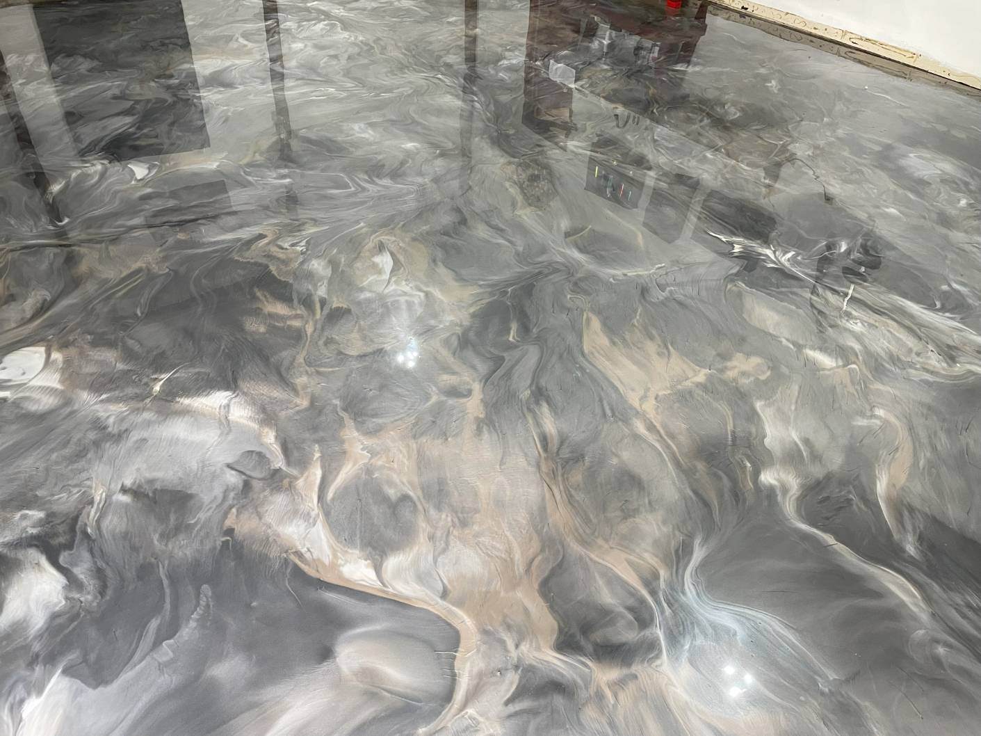 Metallic epoxy floor installed in Greencastle, Pennsylvania.