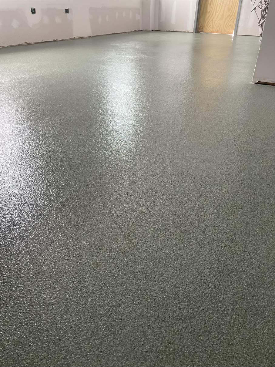 A green quartz epoxy floor in Gettysburg, PA.