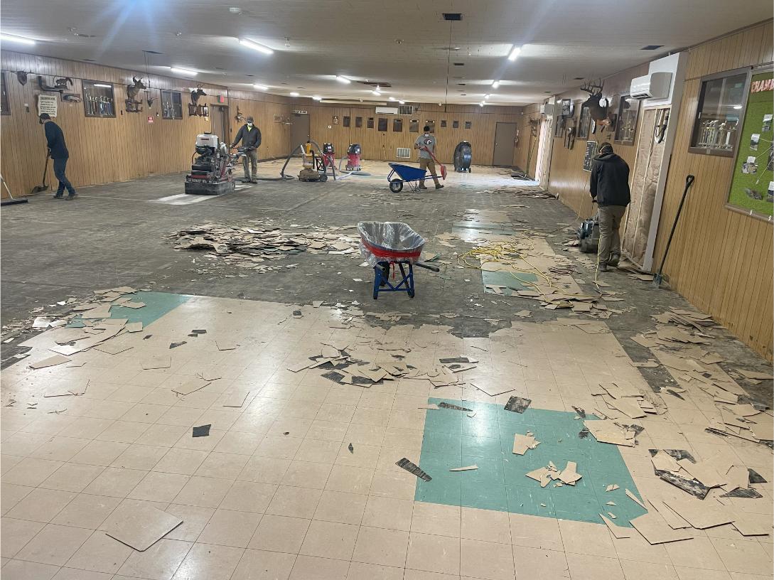 Site prep of old tile in Chambersburg, PA.